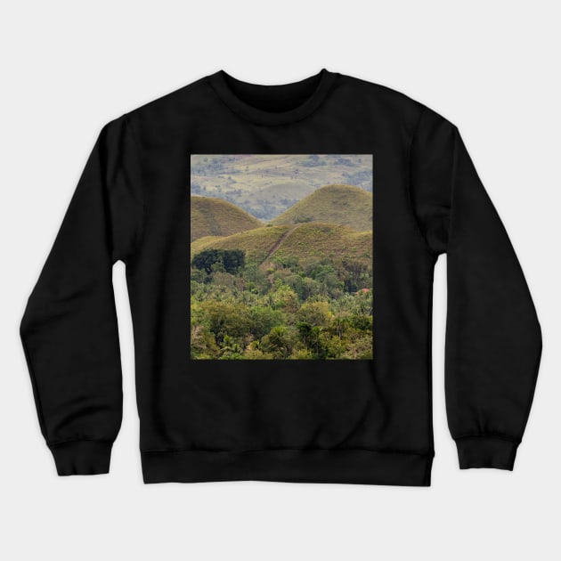 The Chocolate Hills, Carmen, Bohol, Philippines Crewneck Sweatshirt by Upbeat Traveler